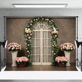 Lofaris Elegant Floral Arch Door Sweet Wedding Backdrop